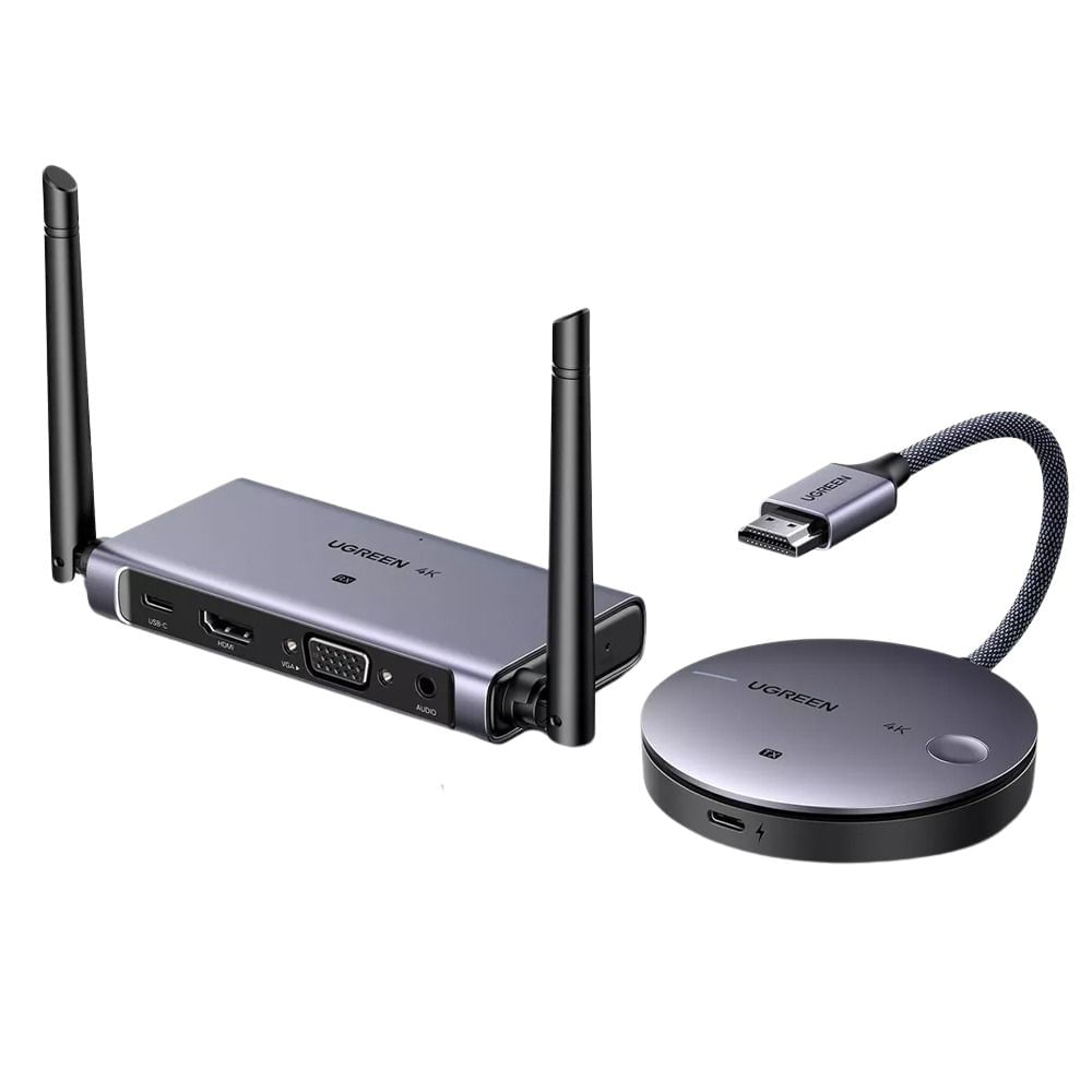 Extensión HDMI VGA inalámbrica, UGREEN, 50 metros, 4K 30Hz, 5GHz, Plug & Play